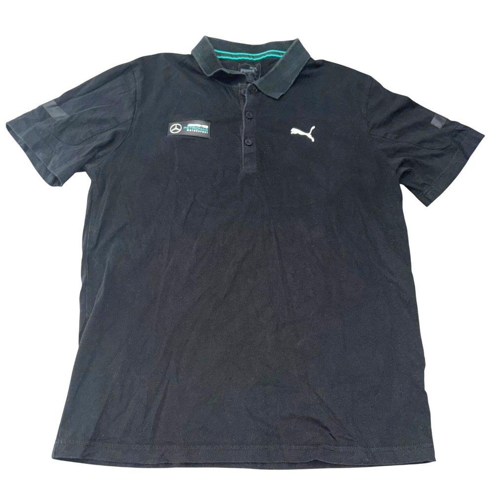 Puma x Mercedes-AMG Petronas F1 Polo Shirt Mens Medium Black Formula 1 Racing